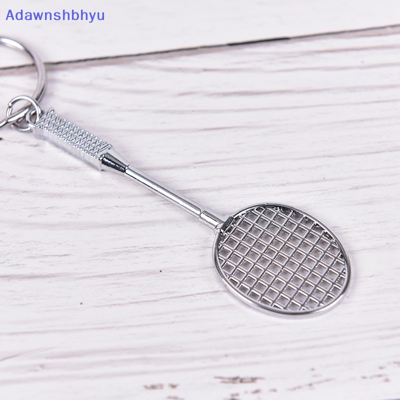 Adhyu Raket Badminton mini Bola Olahraga keyring Gantungan Kunci holder Tas Liontin charm ID