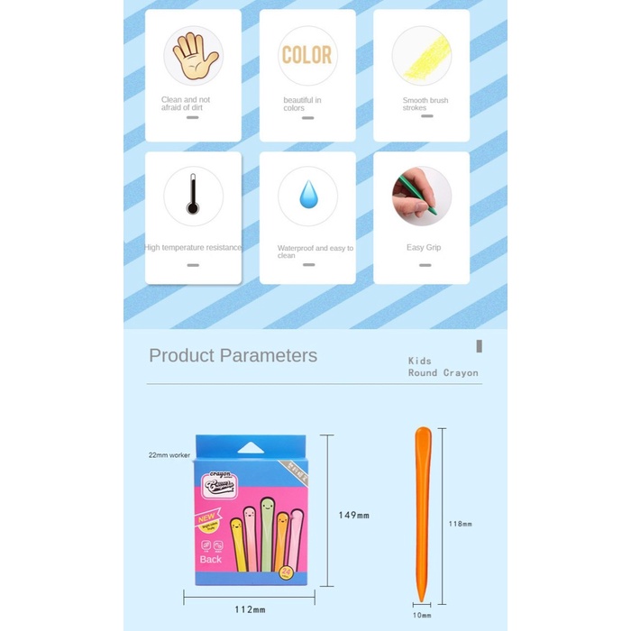 

HT - TRIANGULAR CRAYON NON TOXIC ISI 24PCS - CRAYON WATERPROOF