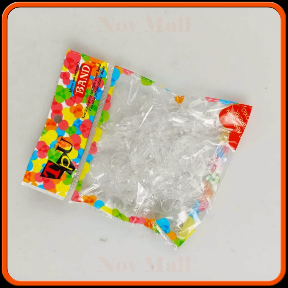 Karet Gelang Ikat Rambut Jepang TPU Band 200 PCS - 1180
