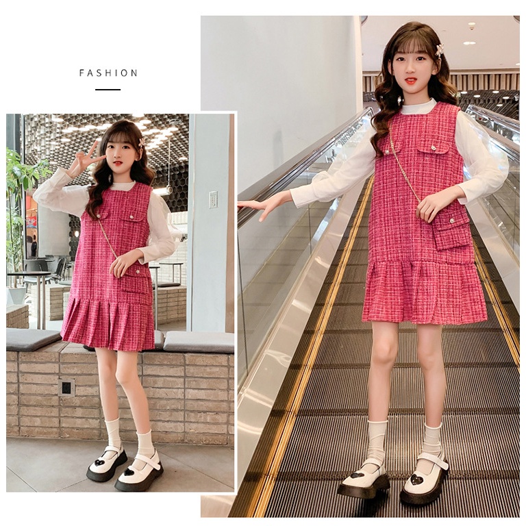 CHUBBI 14 Dress Anak 2in1 Besar Perempuan Yuori Fashion Korea