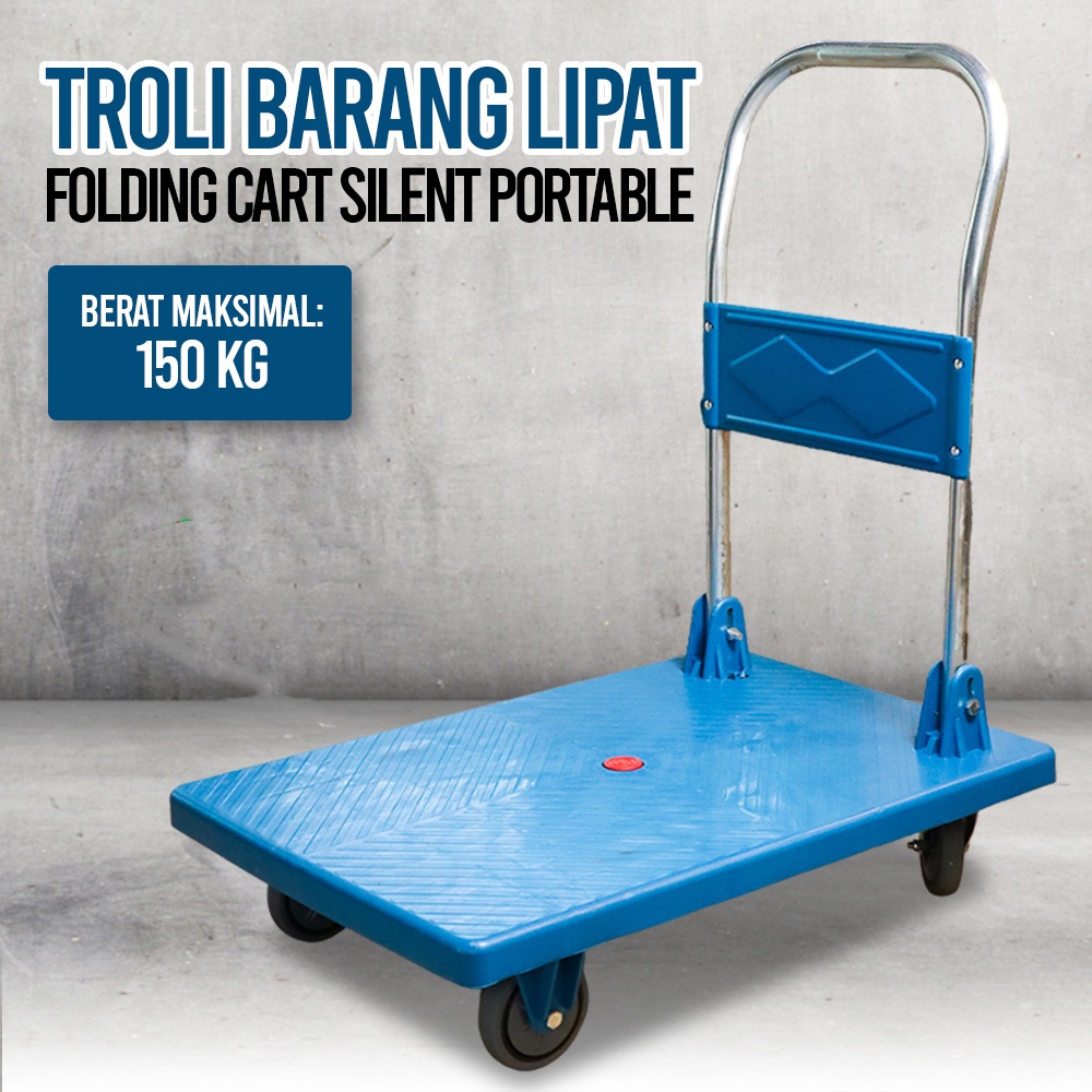 DLPO Troli Barang Lipat Trolley Folding Cart Portable - DP303 - Blue