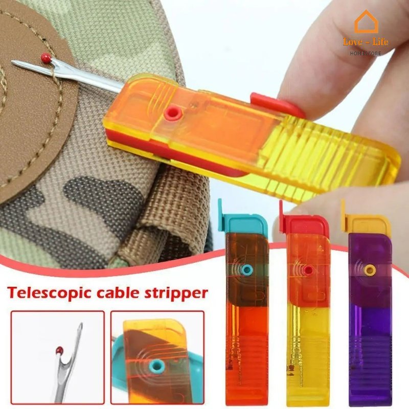 U Disk Type Collapsible Handle Thread Remover/ Pemetik Benang Kepala Jahitan Silang Handmade/ Penghilang Jahitan Tailor Pakaian