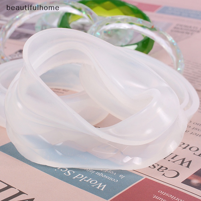 {beautifulhome} 1pc Cetakan Silikon Bangle Cetakan Silikon Bulat DIY Model Gelang Casg Tools.