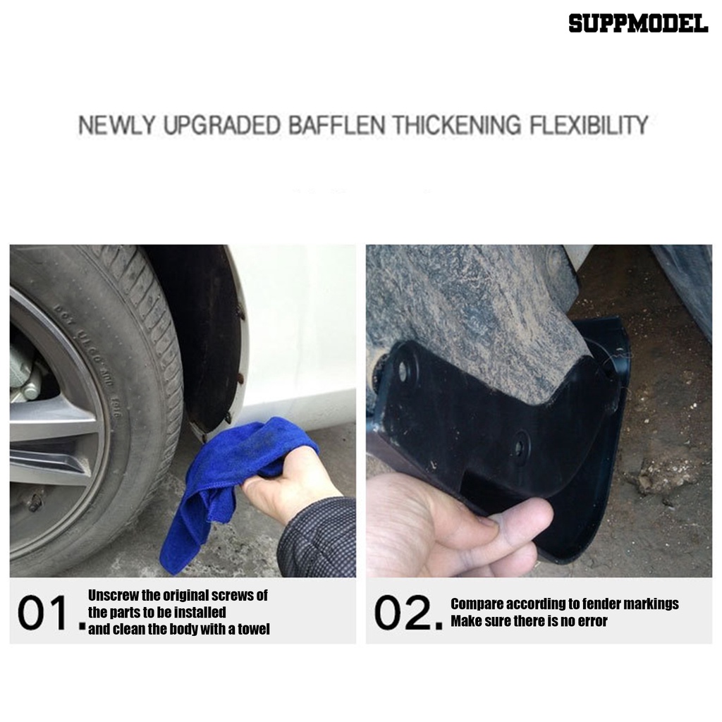 [SM]1 Set Car Mudguard Pelindung Depan Belakang Roda Mobil Mud Flap Untuk Yuan Plus2022