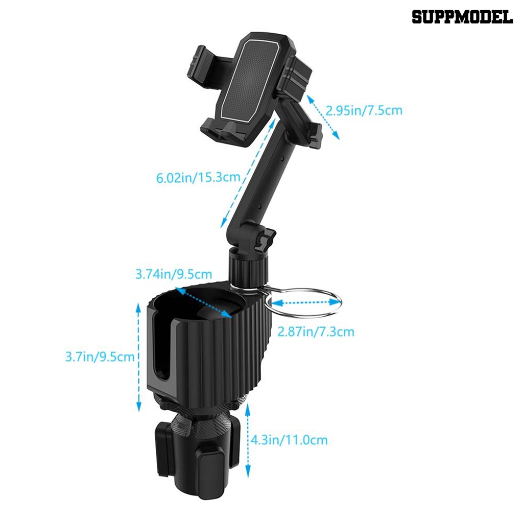 [SM]Tempat Cangkir Air Mudah Dipasang Rotasi 360derajat Non-slip Kompatibilitas Luas Multi-Fungsional Holder Stabil 2in1 Adjustable Cup Holder Besar Expander Aksesori Mobil