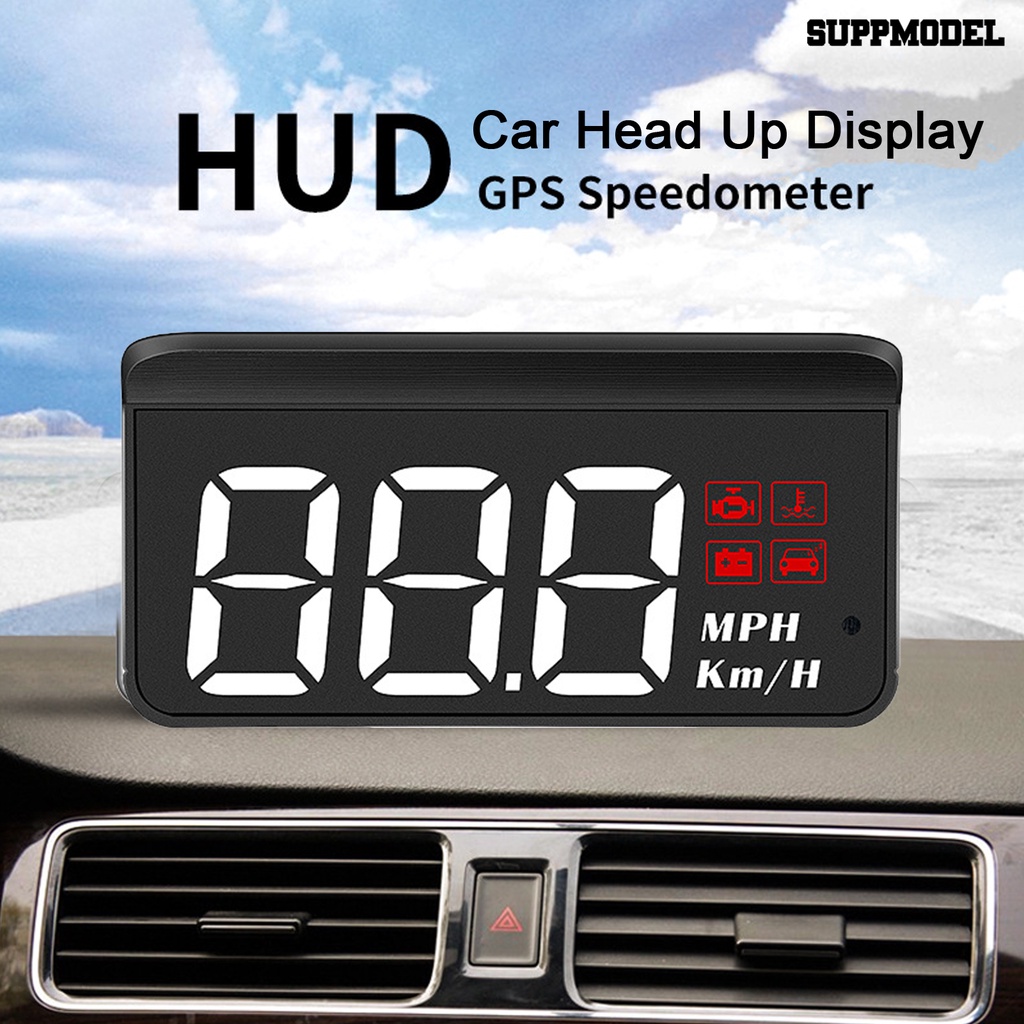 [SM]1 Set Car Head Up Display Pajangan Layar Overspeed Warning Auto OBD HUD Proyeksi Digital Car Speedometer Perlengkapan Kendaraan