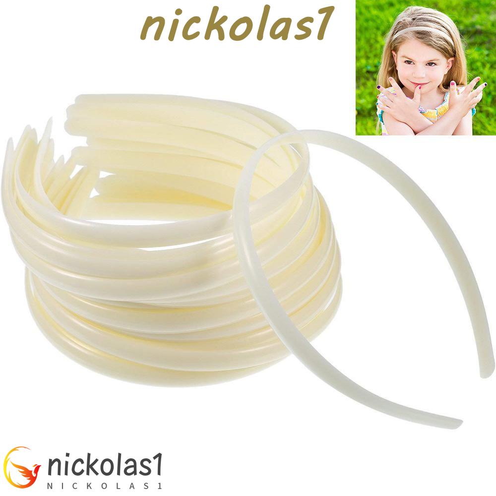 Nickolas1 Bando Karet Rambut Plastik Isi 10Pcs Fashion Wanita Ada Gigi Hairband