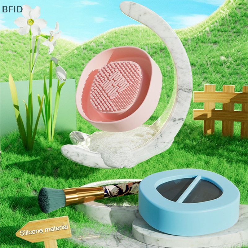 [BFID] Silicone Eyeshadow Sponge Cleaner Makeup Brush Penghilang Warna Dry Clean Mat Box [ID]