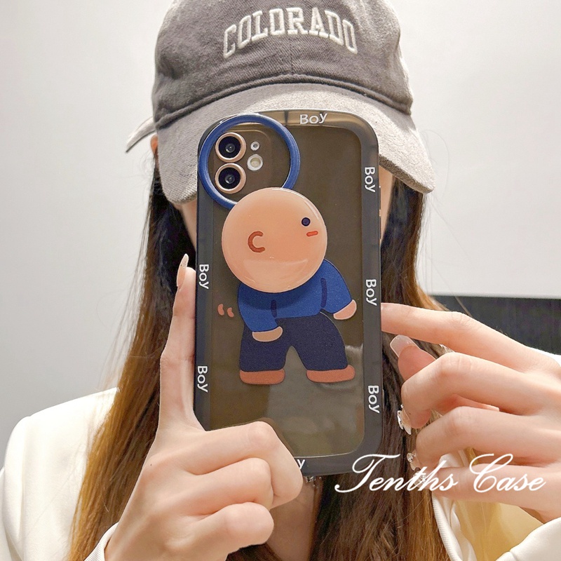 Untuk Huawei Y7P Y6P Y9 2019 Nova 10 9 Pro Y70 Y90 8i 7i 8 7 6 SE Y9s Mate 30 Pro Big Eyes Man Phone Case Dengan Holder