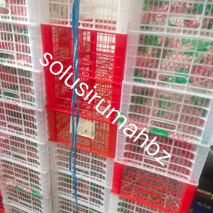 keranjang lubang plastik bekas tanpa tutup +- 41 x 28 x 15 cm plastic