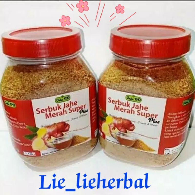 

Serbuk jahe merah RD super plus Madu,ginseng, Habbatussauda dan mahkota dewa 330 gr