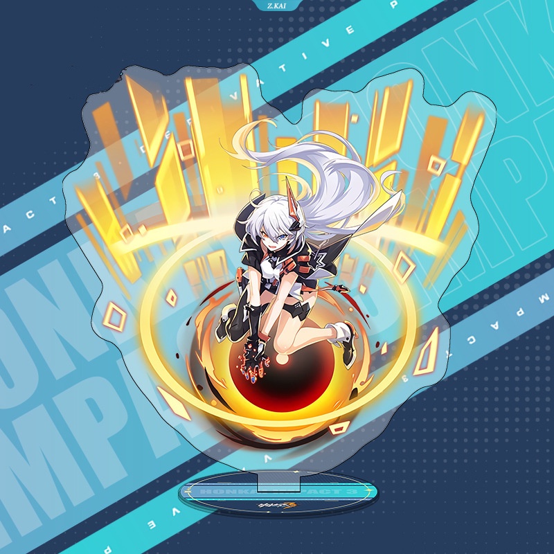 Honkai Impact3 Desktop Stand-Up Animer Seele Vollerei Elysia Bronya Zaychik Raiden Mei Desk Decor Collection Ornamen Kado [ZK]