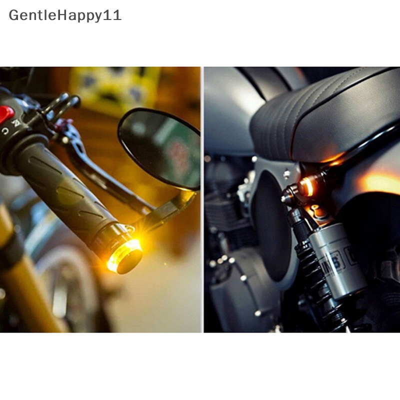 Gentlehappy 2Pcs Lampu LED Sein Sepeda Motor Indikator Blinker Handle Bar End Light id