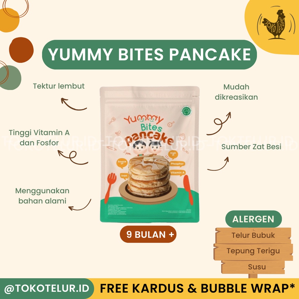 YUMMY BITES - Tepung Pancake &amp; Waffle Mix 130g | 9 Bulan+