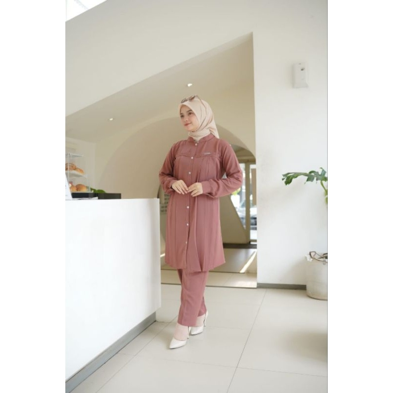 Ananda Setcel by Annashihah / Setelan polos Trendy dan Kekinian