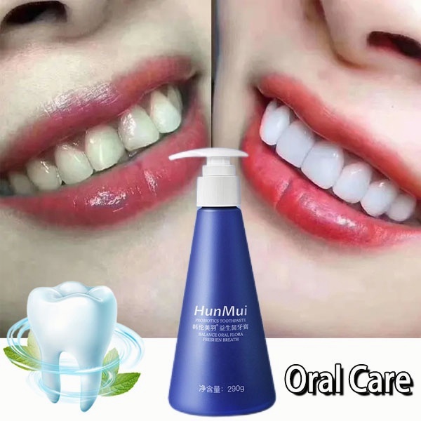 HUNMUI Pasta Gigi Pemutih Odol Pemutih Gigi Penghilang Karang Gigi Menghilangkan Bau Mulut - Probiotics Whitening Toothpaste 290gr