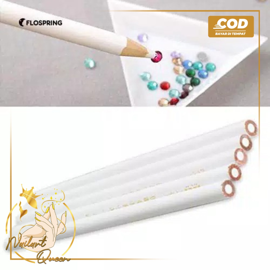 Dotting pen Nail Art Rhinestones Permata Manik Untuk Mengambil  Manik Pensil Pelukis Alat