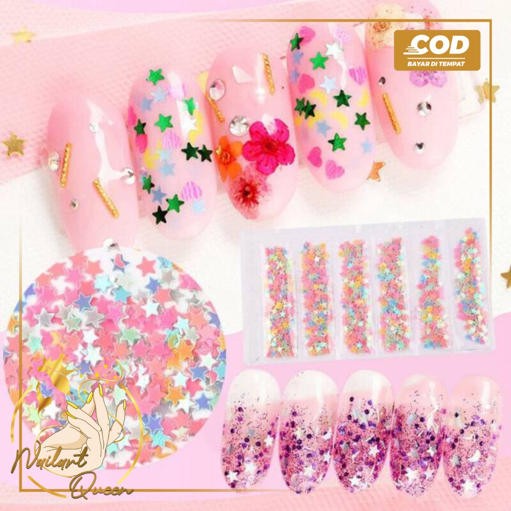 Manik Nailart 6 bentuk berbeda yang lucu