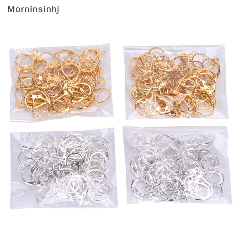 Mornin 50PCS/100PCS French Earring Lobster Clasps Hooks Temuan Anting Perhiasan DIY id