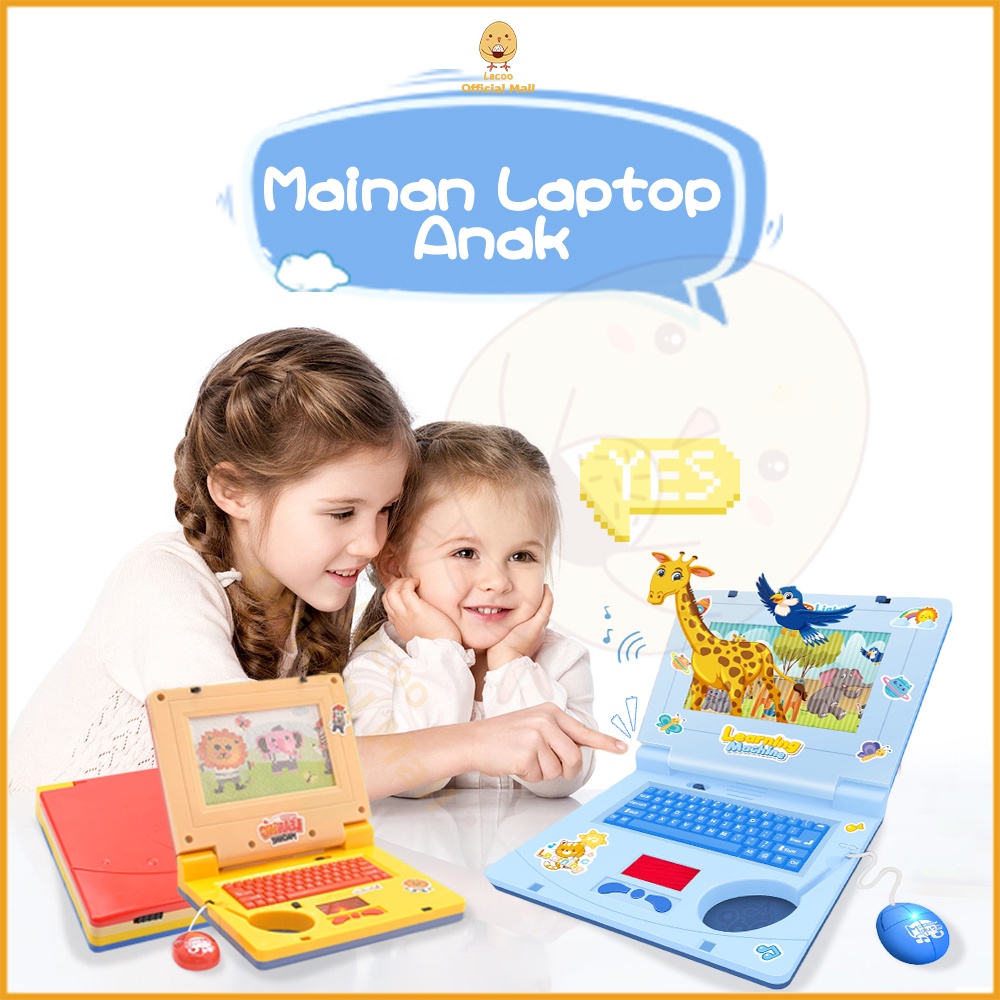 Lacoo Mainan musik laptop  elektrik Baby imitation laptop learning machine Music computer