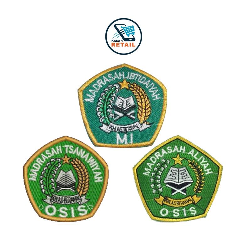 Bordir Bet Logo Sekolah MI / Tsanawiyah / Aliyah Bed Badge Bordirbisa pesan satuan