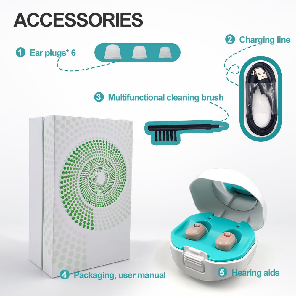 (COD) Q68 PREMIUM HEARING AID - Alat Bantu Dengar Pendengaran Charger USB
