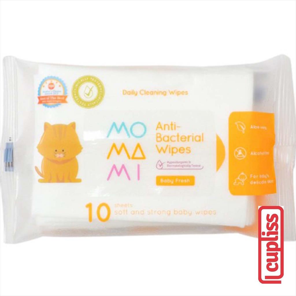 MoMaMi Anti bacterial Wipes 10s Tisue Basah Bayi 136323