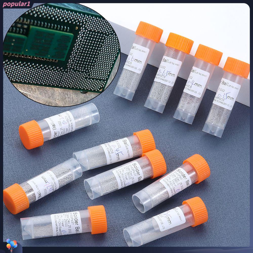 POPULAR Populer 25000pcs/botol Solder Bola Suhu Rendah Sn63 /Pb37 0.2-0.76mm Bertimbangan Untuk IC Chip