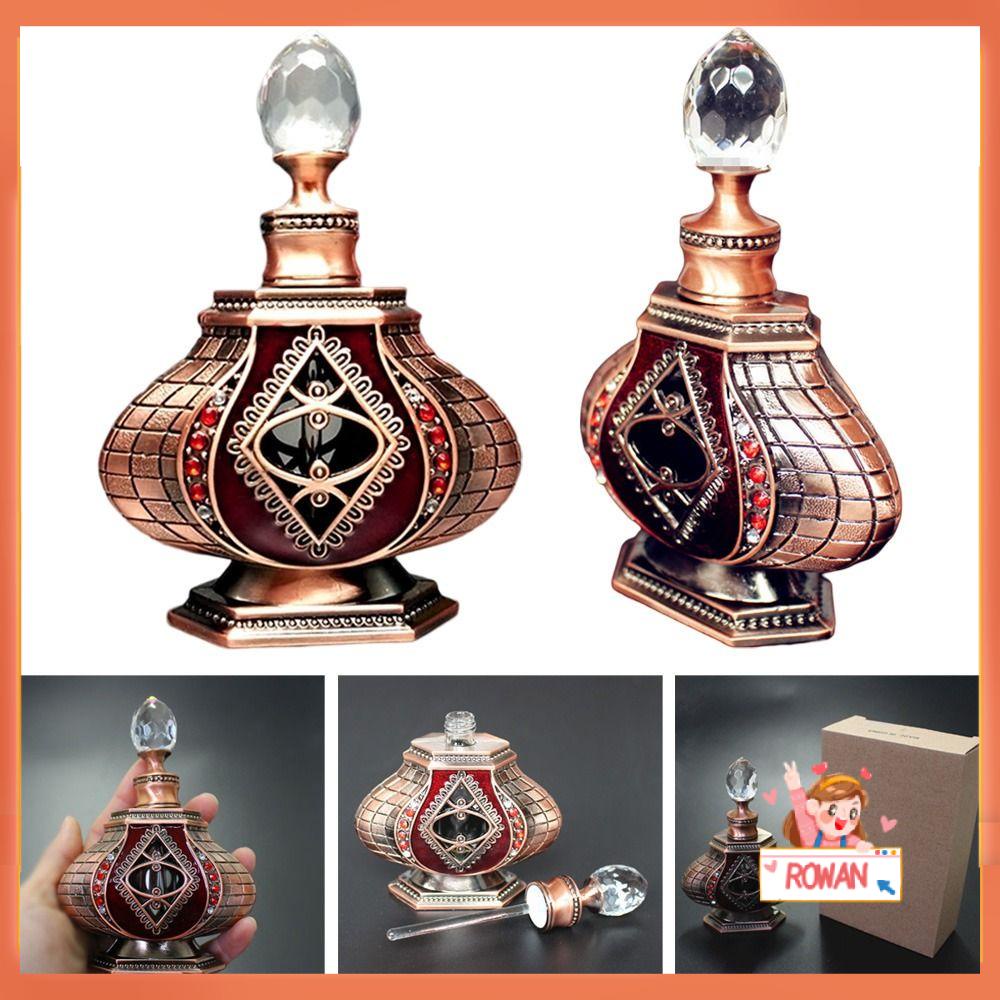 R-FLOWER Botol Parfum 10ml Bisa Isi Ulang Dekorasi Botol Minyak Esensial Gaya Arab Portable