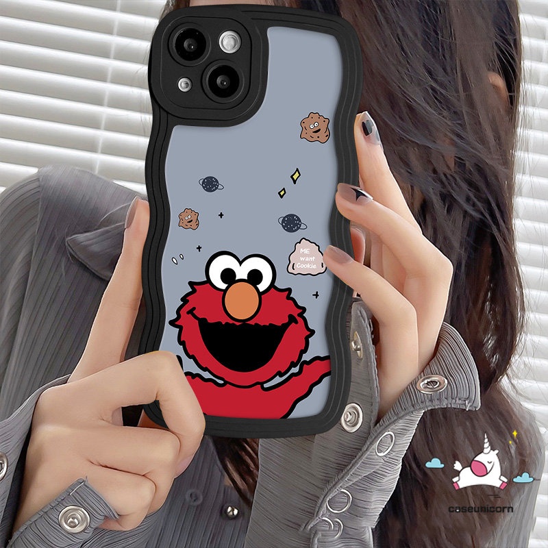 Casing Untuk Redmi A1 10C A1+ 10 A2+ 12C 9 9A 9T A2 10A 9C Note10 8 11 9 Pro 11s 10s 9s Mi 11T Pro POCO X3 M3 NFC Pro Cute Strawberry Bear Kartun Sesame Street Soft Case Wavy Edge