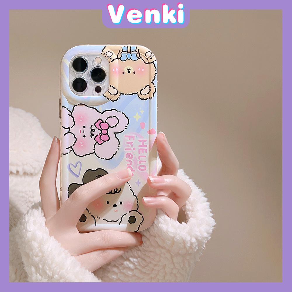 VENKI - Untuk iPhone 11 Case Bening Phone Case TPU Soft Shell Kantong Udara Tahan Guncangan Perlindungan Kamera Hewan Kartun Lucu Kompatibel dengan iPhone 14 13 Pro Max iPhone 12 Pro Max XR XS 7 8