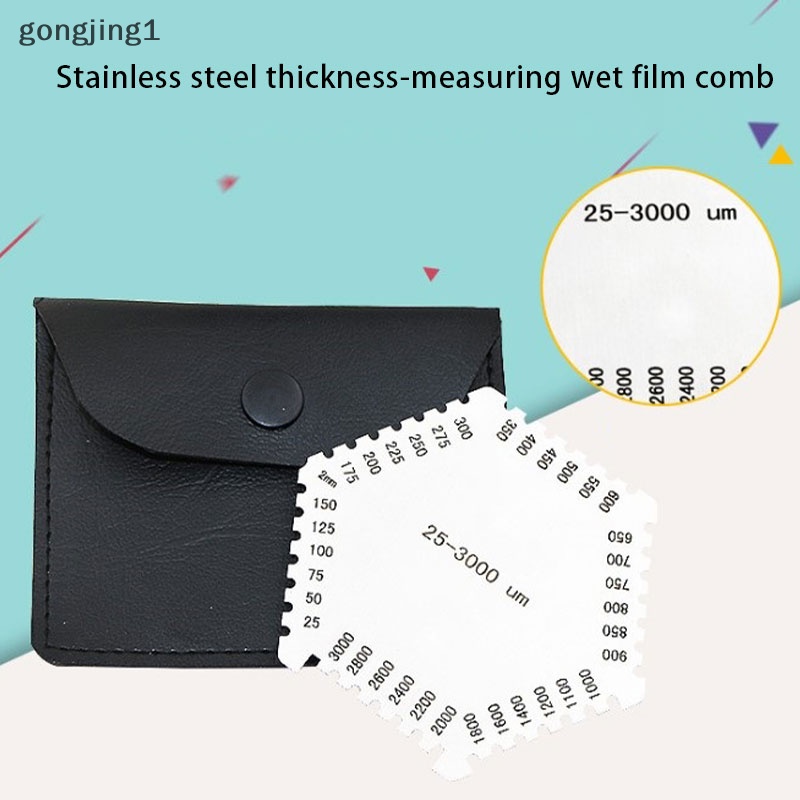 Ggg Wet Film Comb Gauge Coag Alat Tester Pengukur Ketebalan 25-3000um Silver ID
