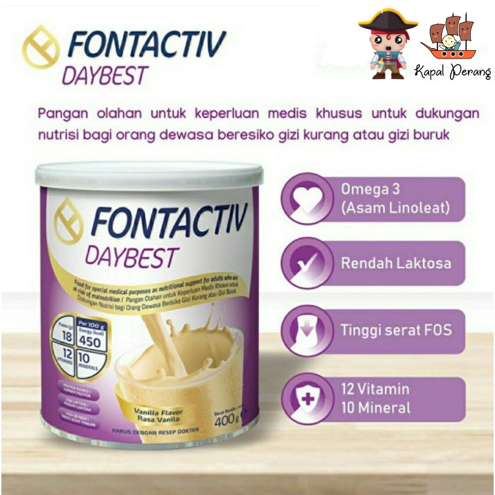 

FontActiv Daybest Rasa Vanila 400 Gr - Susu Khusus Penderita Diabetes