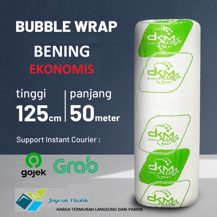 

BUBBLE WRAP DKM + CABANG BEKASI ALL VARIAN UKURAN 125 CM x 20 M - PUTIH EKONOMIS