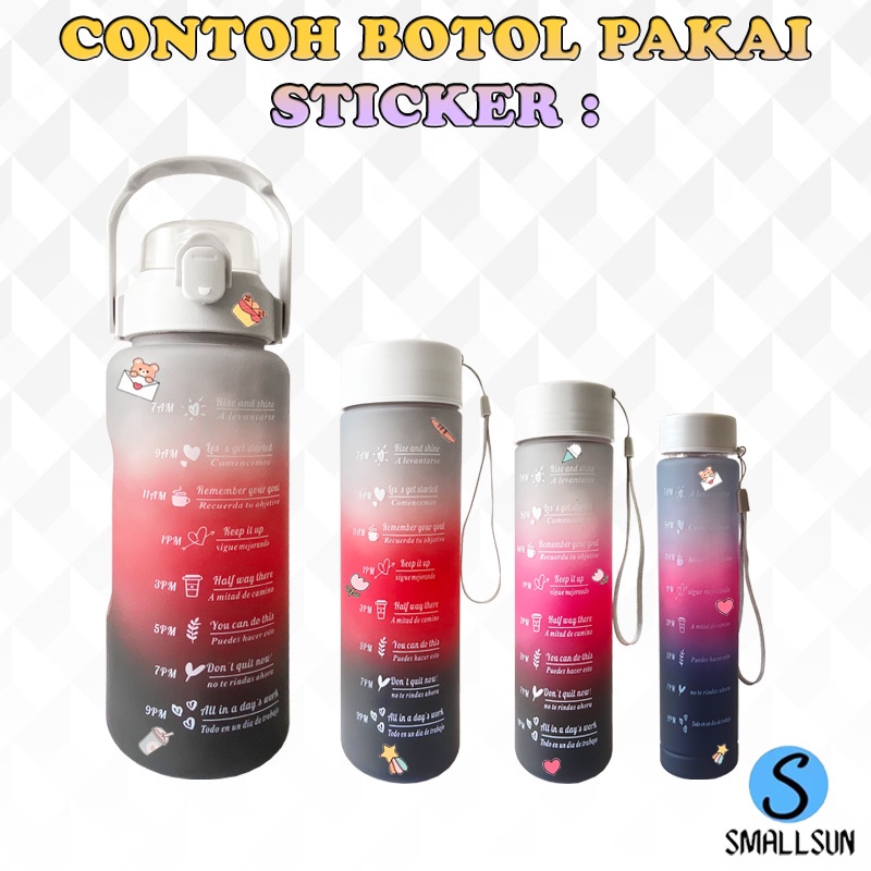 (SS) Botol Viral 4in1 Beranak 4 Gradasi 3 Warna 2000mL+900ml+500ml+300ml Free Sticker