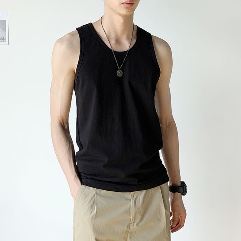 Singlet Pria Polos Cotton Combed Tanktop Pria Kaos Dalam Pria