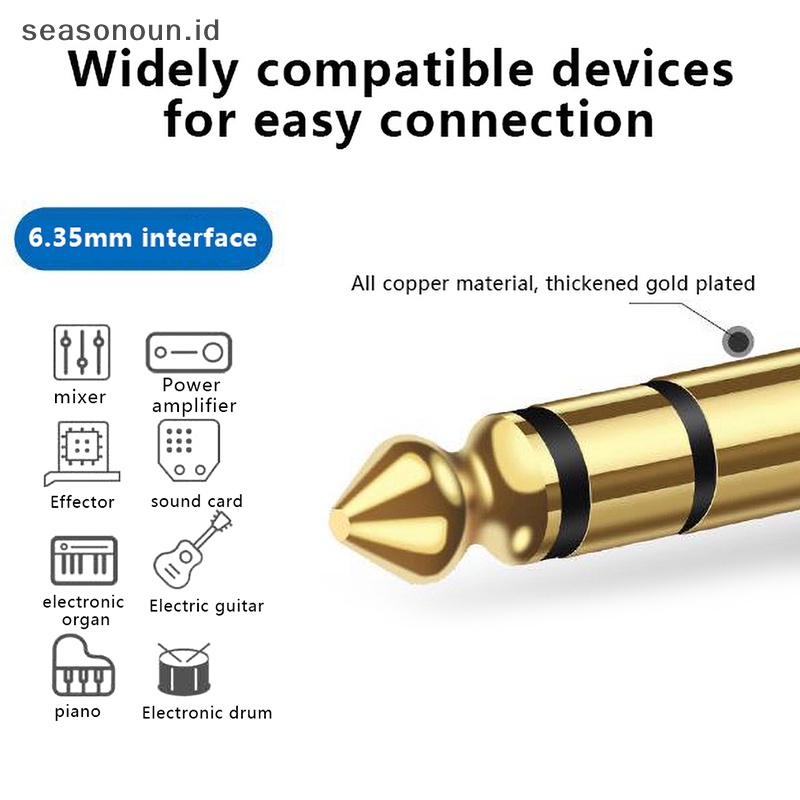 Kampaseasonoun 6.35mm stapelo 3.5mm ̽udio konverter 1/4&quot; 1/8&quot; molekale -kodeemale stapelonectors 6.35 sampai 3.5 .