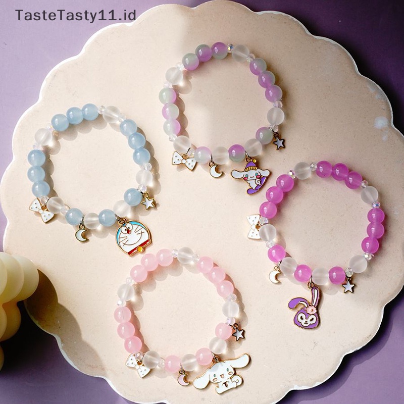 Gelang kristal chalcedony wanita kelinci bunga lucu kecil segar perhiasan ladies .aste naomasty .