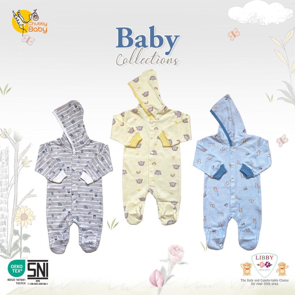 Libby - Baby Zoo | Sleepsuit Newborn Topi TK 3pcs