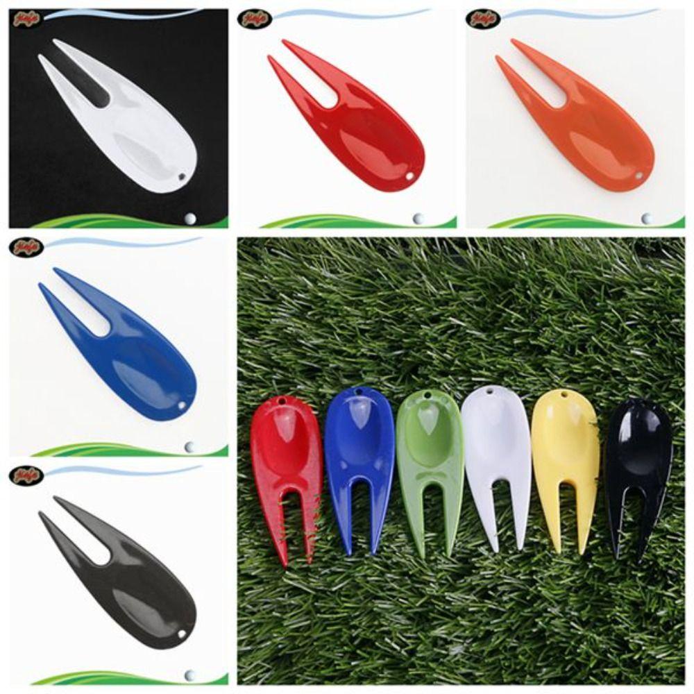 Lanfy 10pcs Golf Putting Garpu Hijau, Tanda Golf Plastik, Golf Aksesoris Olahraga Golf Pitchfork Ball Marker Posisi Bola Alat Divot Golf Untuk Untuk Golf Pitch