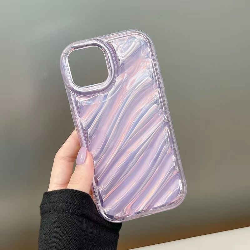 Casing Ponsel Kartu Laser Mewah Simple Mempesona Kompatibel Untuk IPhone 14 Pro Max XR 11 14 13 12 Pro MAX 6 6S 7 8 Plus X XS MAX SE 2020 Kreatif Pola Korgasi Stereo 3D Soft Cover