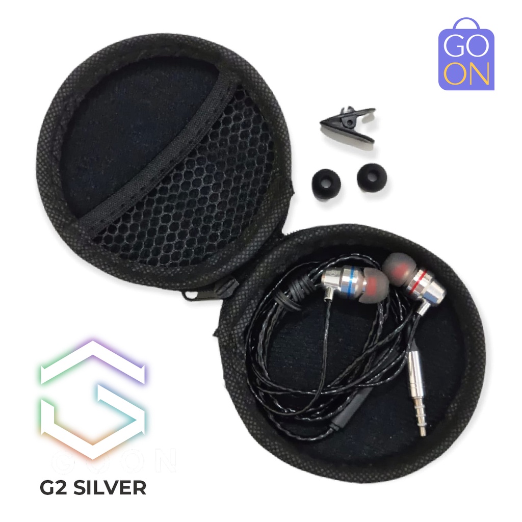 GOON Original Earphone + Pouch | In-Ear Stereo 4D Super Bass | Output Audio Jack 3.5mm &amp; USB Type-C