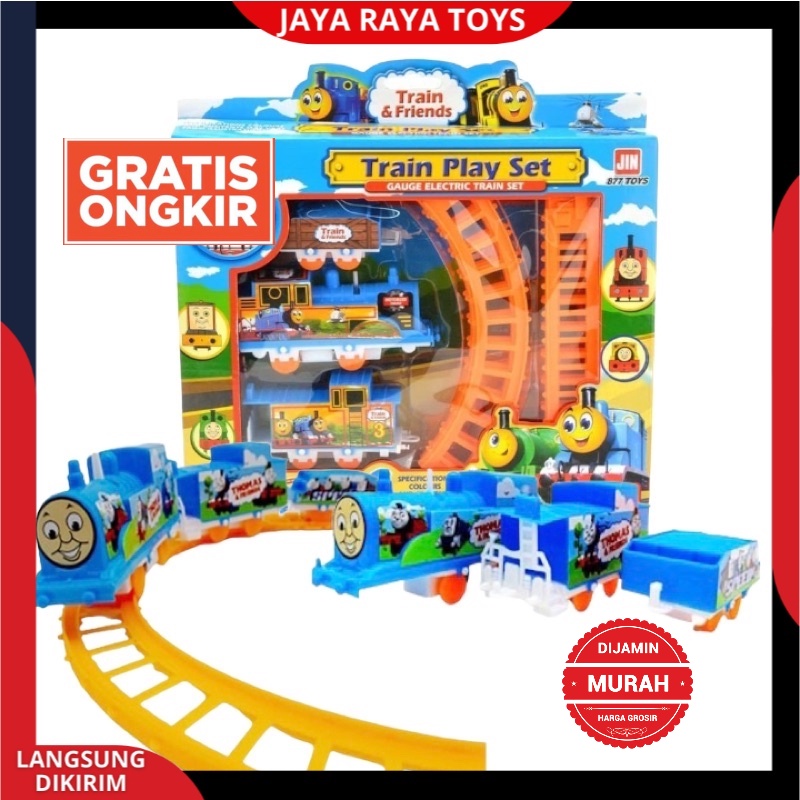 Mainan KERETA REL 3 GERBONG / mainan trek rel kereta thamos n friend/ rel kereta api elektrik/ mainan anak kereta train SNI