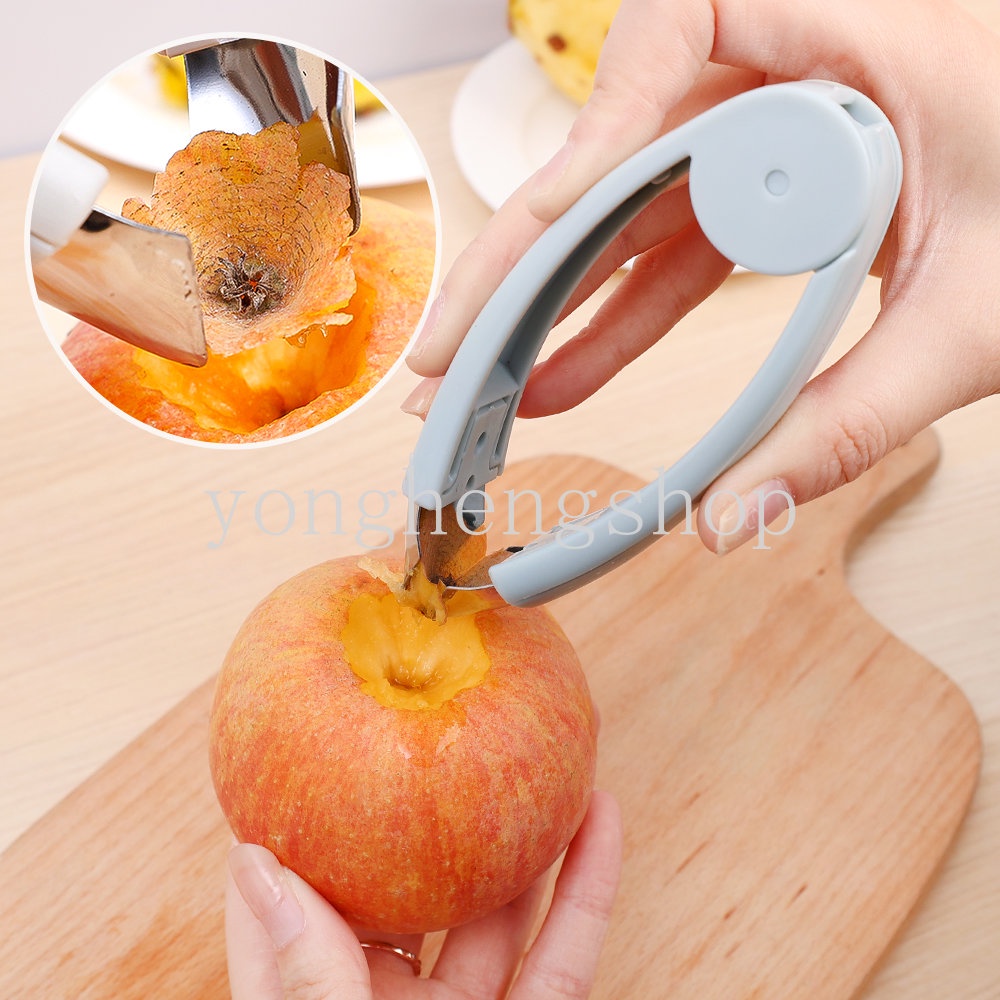 Klip Pencabut Mata Nanas Kreatif Alat Penghilang Biji Sayuran Buah Strawberry Huller Penghilang Batang Pineapple Corer Slicer Cutter Gadget Dapur