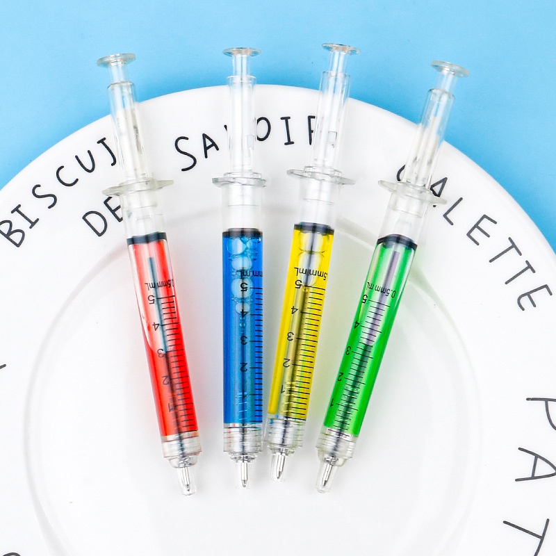 T&amp;Y Pulpen Motif Jarum Suntik Lucu Korean Syringe Ballpoint Pen Souvenir Aesthetic Fancy Pena Alat Tulis Anak Sekolah Murah Import