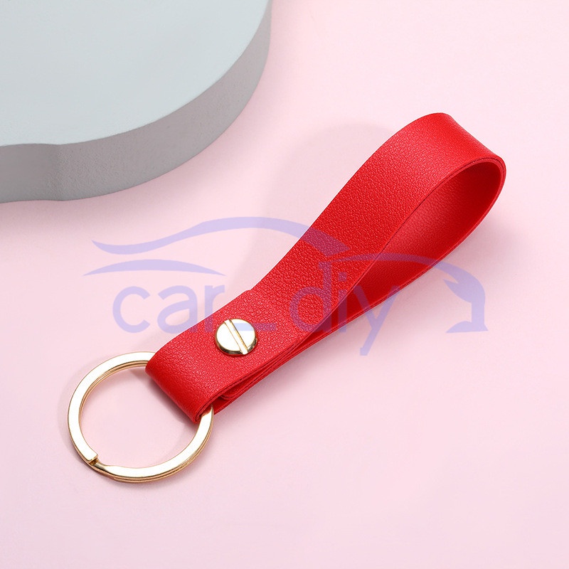 Kulit Gantungan Kunci Warna-Warni Alloy Metal Key Chain Holder Kreatif Universal DIY Liontin Dekorasi Fashion Hadiah