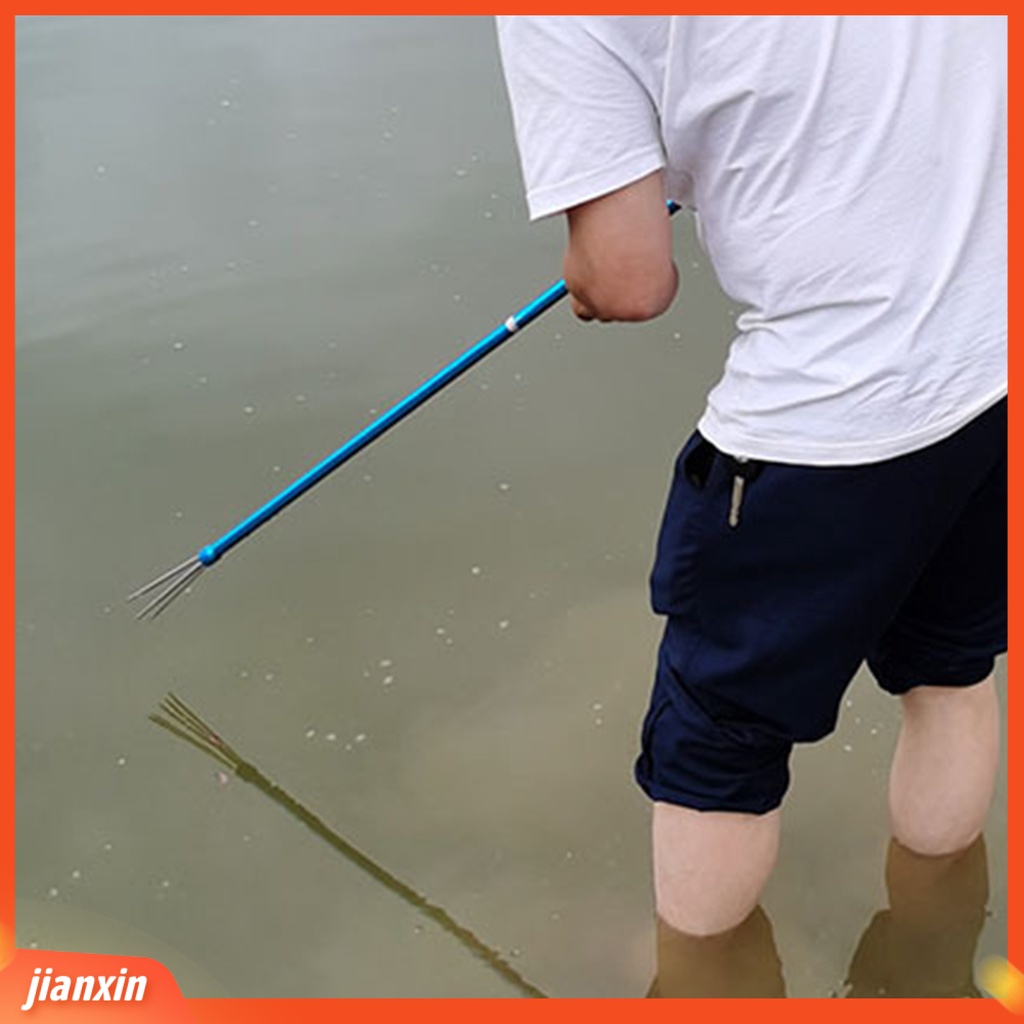 (In Stock) Portabel Dapat Dilepas Paduan Aluminium 3-piece Ikan Harpoon Gig Alat Pancing