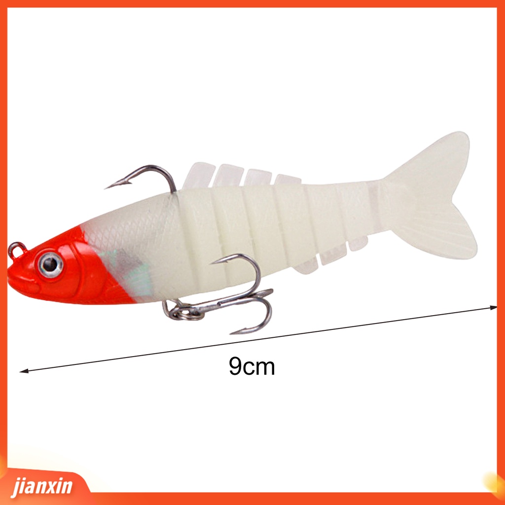 (In Stock) 9cm17g Umpan Pancing 3D Fisheye Tajam Kait Meningkatkan Laju Ikan Desain Simulasi Tahan Lama Warna-Warni Bersambung Realistis Multi Bagian Umpan Lembut Umpan Pancing