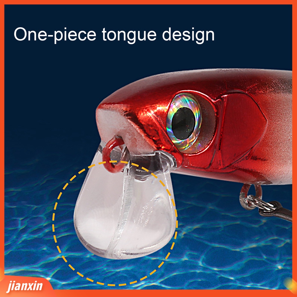 (In Stock) 6.5g /65mm 9.5g /95mm Umpan Pancing Lidah Tubuh Keras Ekor Lembut 3D Fisheyes Tajam Kait Universal Mengambang Ikan Kecil Buatan Bass Mandarin Ikan Umpan Alat Pancing