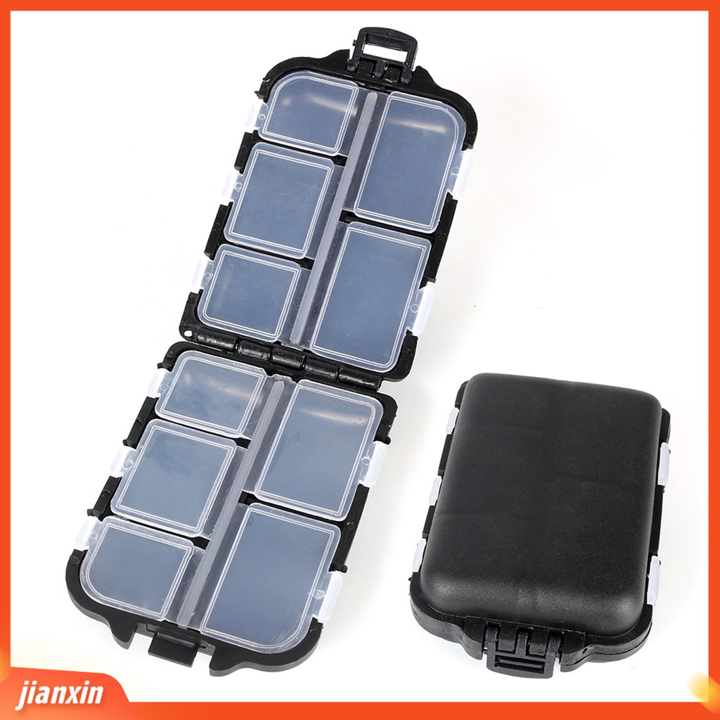 (In Stock) Tahan Aus Fishing Tackle Box Tahan Air Ringan Multi Grids Kotak Penyimpanan Memancing Perlengkapan Luar Ruangan